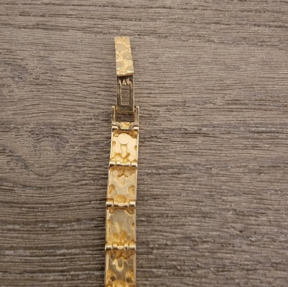 Women's Vintage 14k Gold Nugget Bracelet - Picture 5 of 5